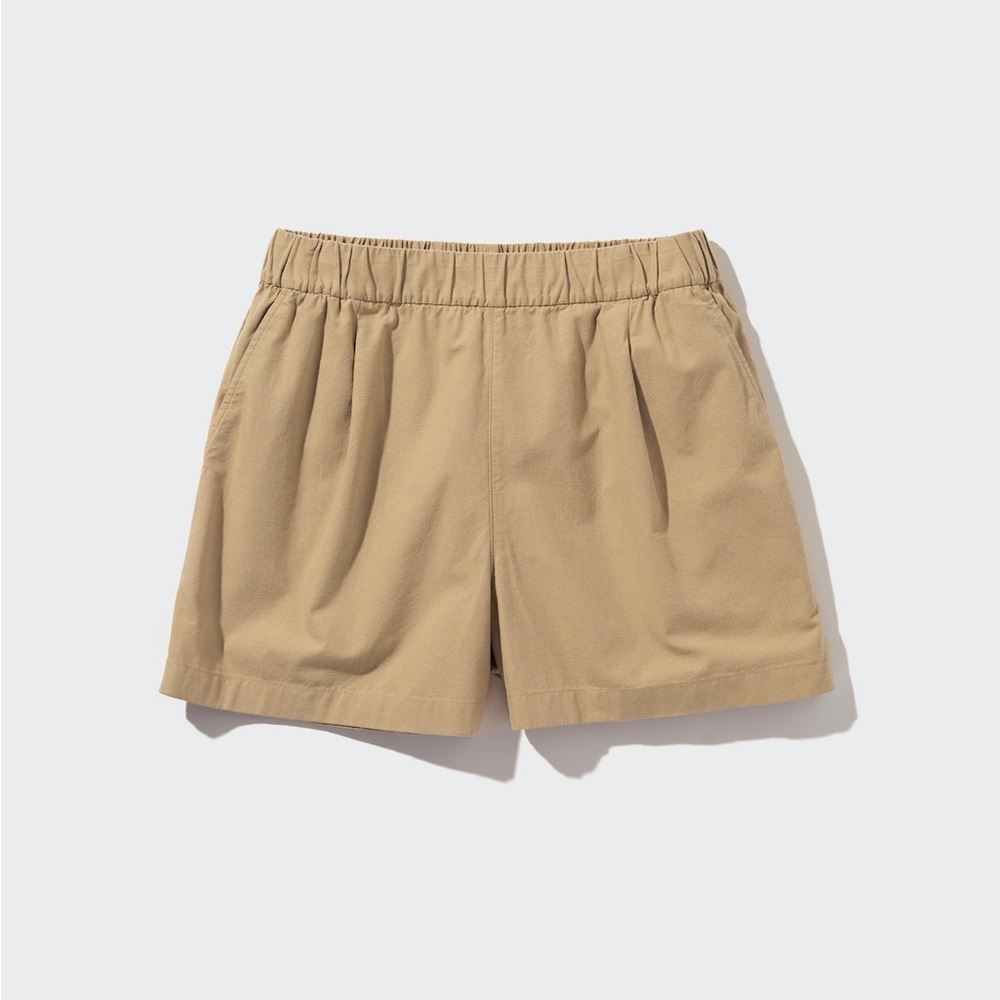 Uniqlo cotton easy short tan